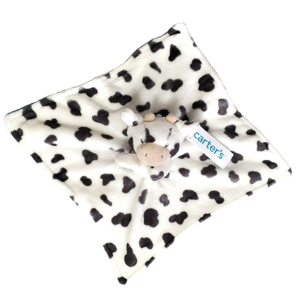New Plush Cuddle Cow Lovey Carters Security Blanket Stuffed Farm Animal Snuggler - Picture 6 of 10